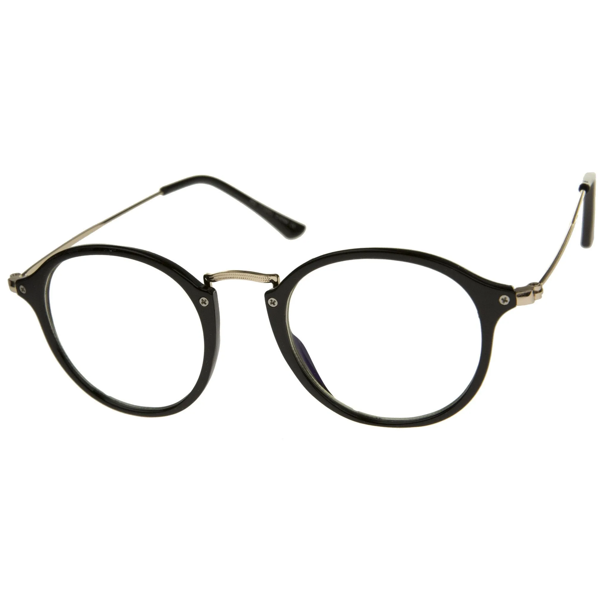 Indie Hipster Round Clear Lens Dapper Glasses A295