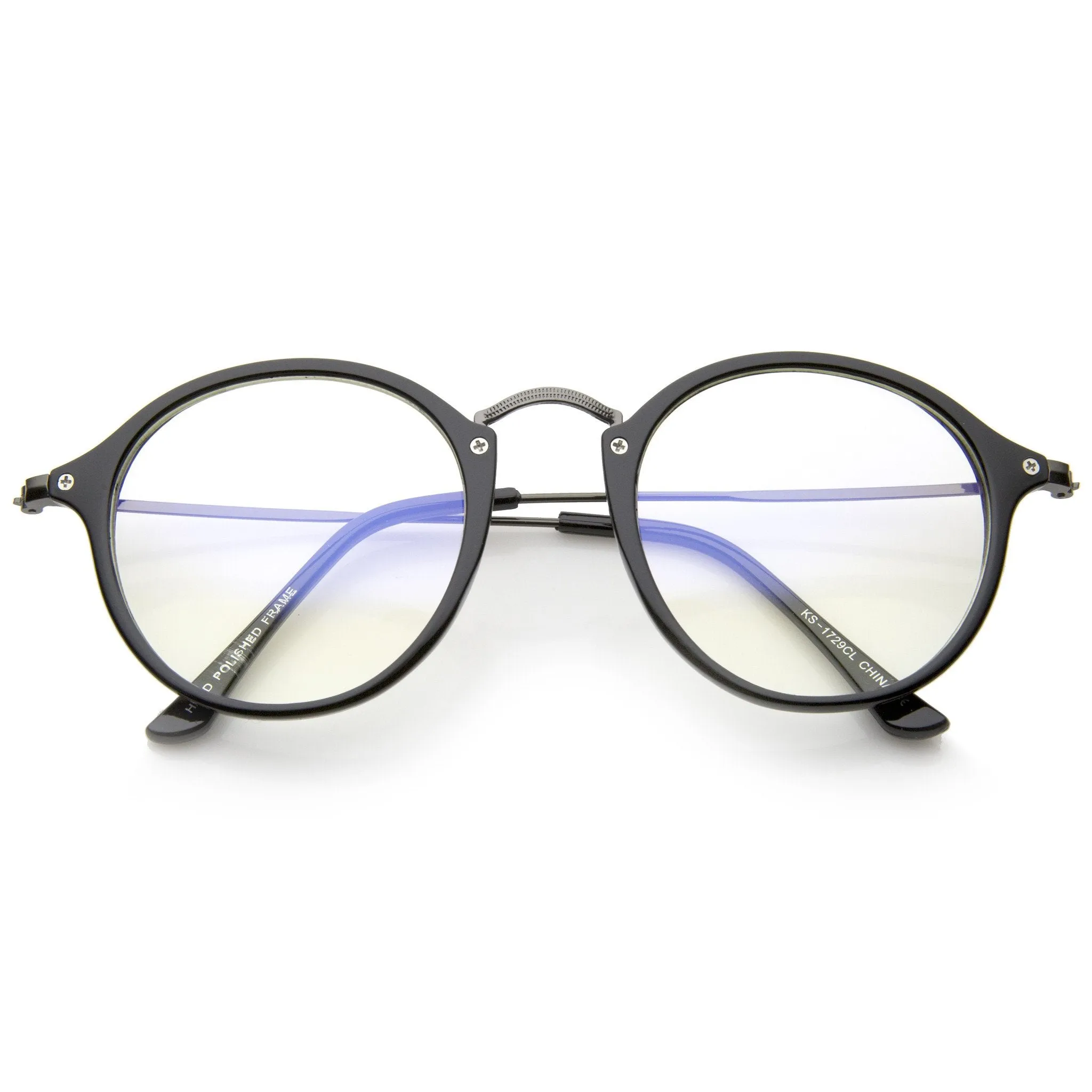 Indie Hipster Round Clear Lens Dapper Glasses A295