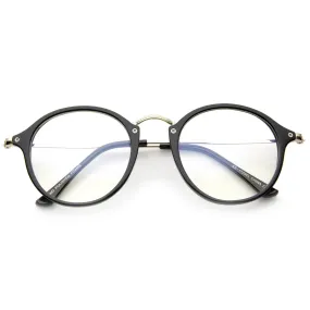 Indie Hipster Round Clear Lens Dapper Glasses A295