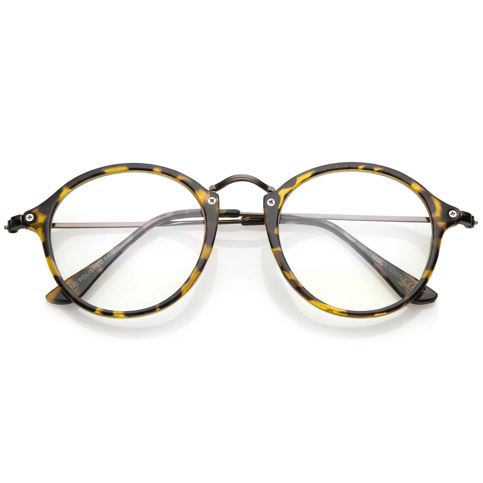 Indie Hipster Round Clear Lens Dapper Glasses A295