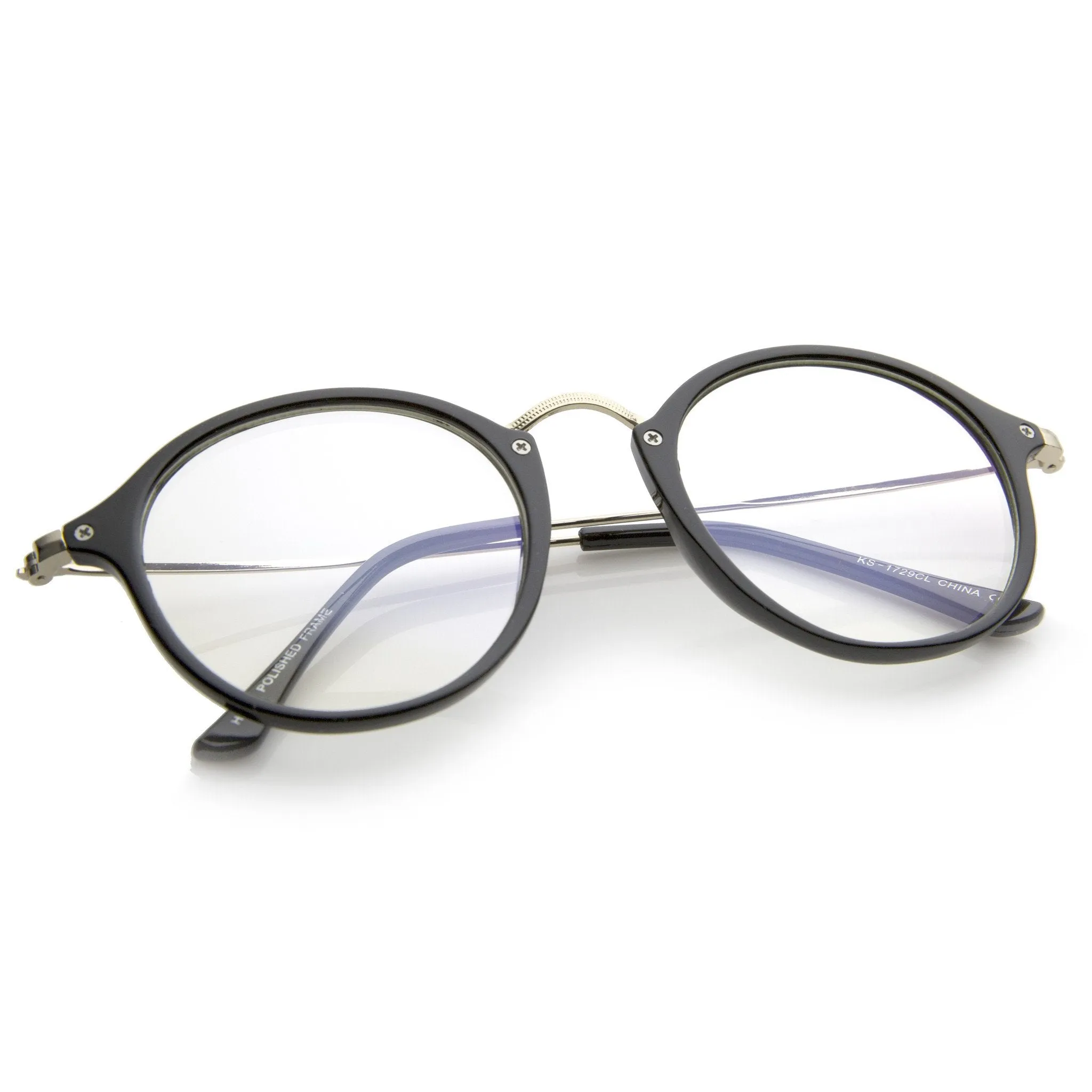 Indie Hipster Round Clear Lens Dapper Glasses A295