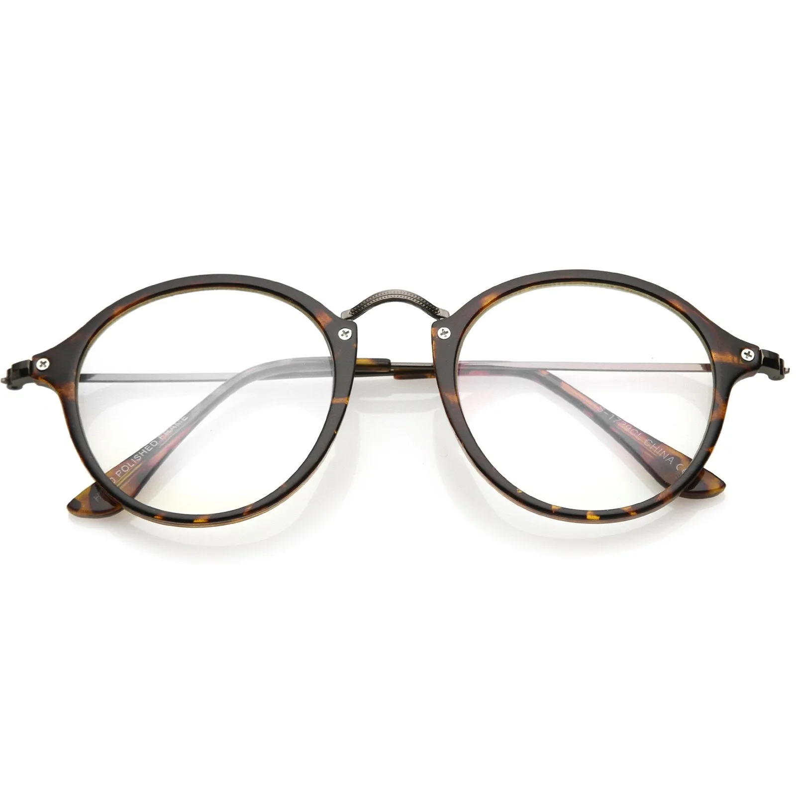 Indie Hipster Round Clear Lens Dapper Glasses A295