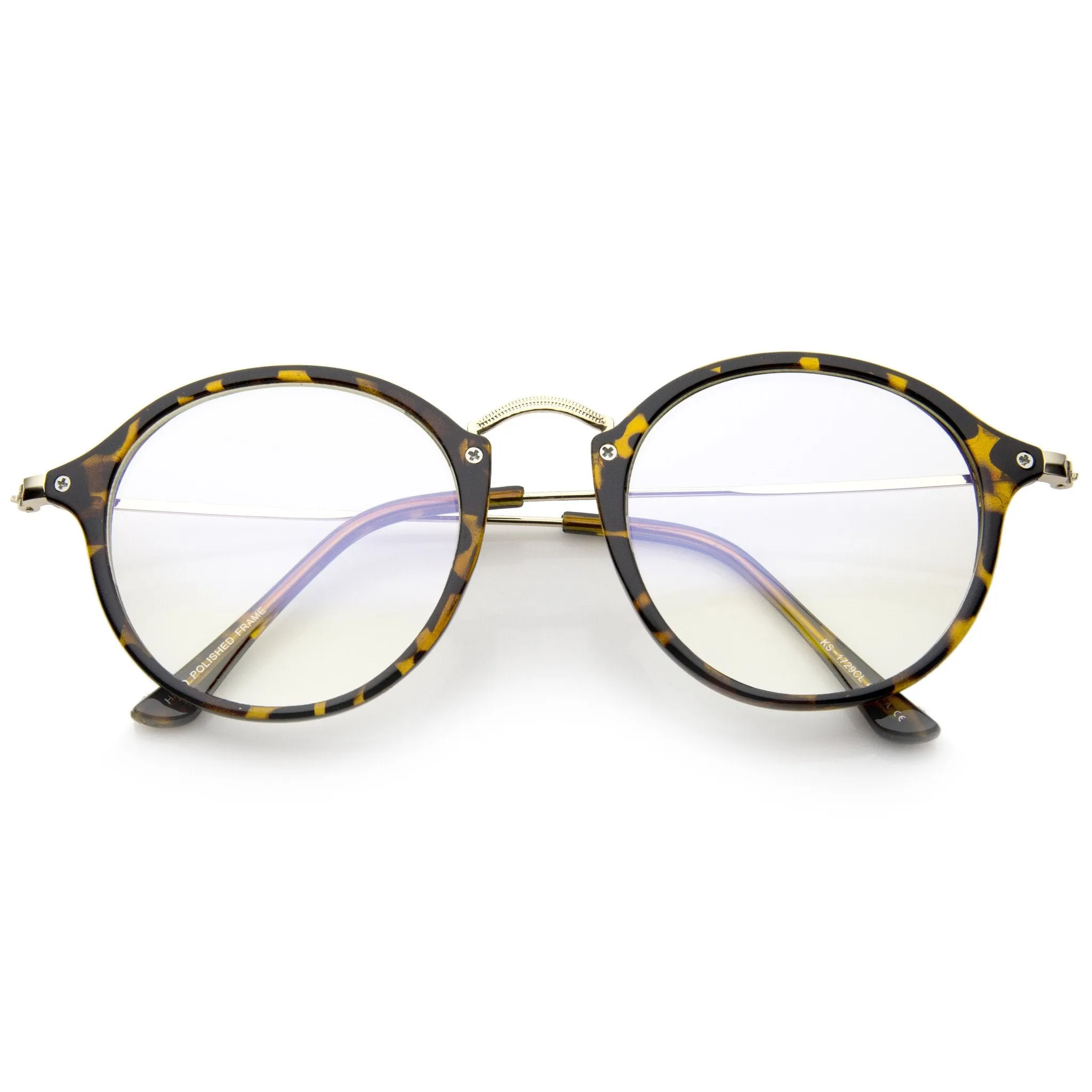 Indie Hipster Round Clear Lens Dapper Glasses A295