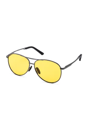 Intellilens | Branded Latest and Stylish Sunglasses | Polarized and 100% UV Protected | Light Weight, Durable, Premium Looks | Men | Yellow Lenses | Aviator | Medium