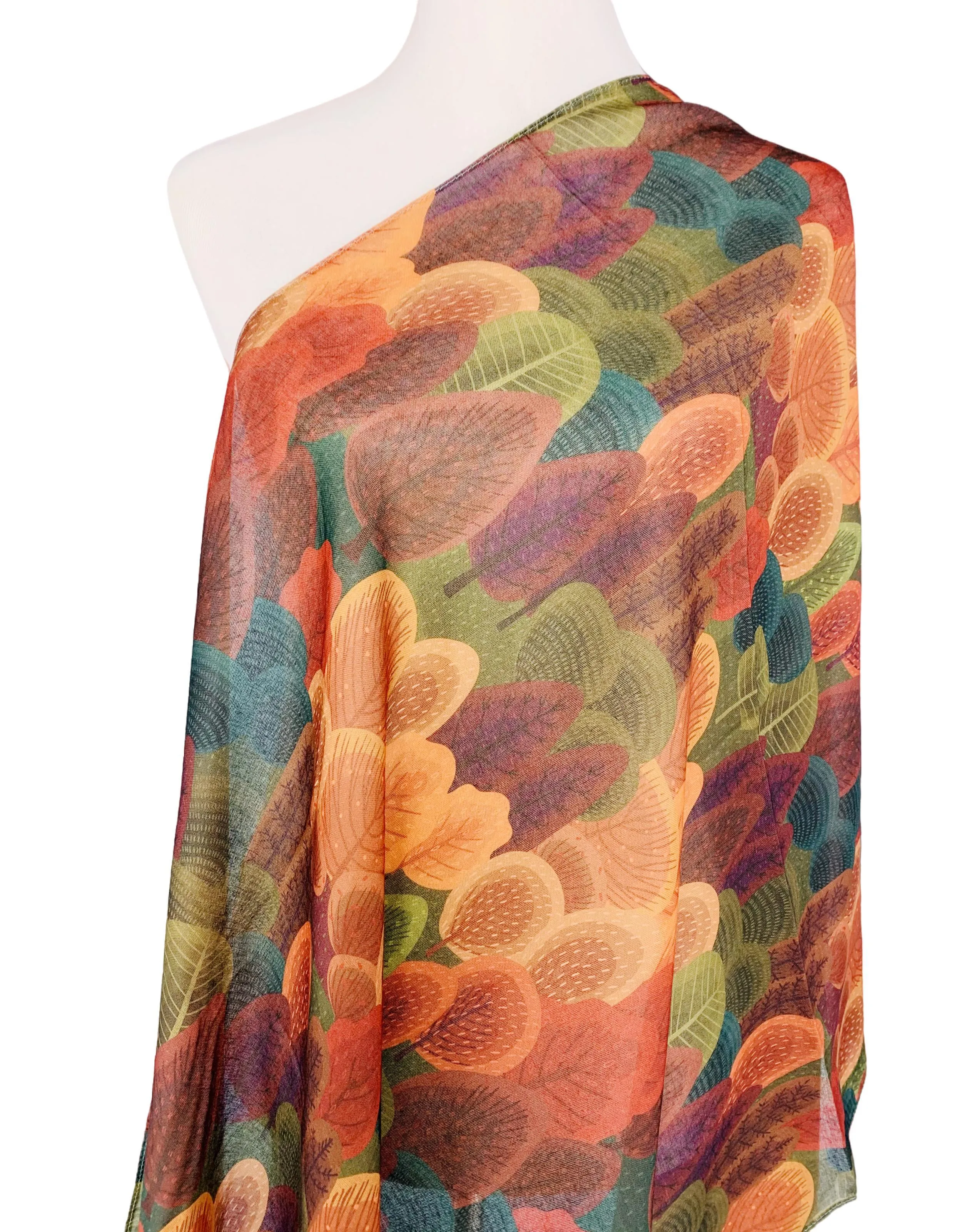 JC071155 Orange-Multi Forest Scarf