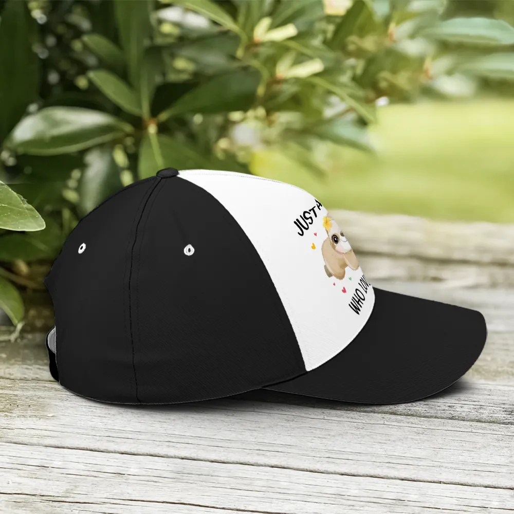 Just A Girl Loves Sloths Floral Baseball Cap Coolspod