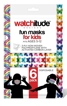 Kids Disposable Masks - Butterfly / Rainbow Playground