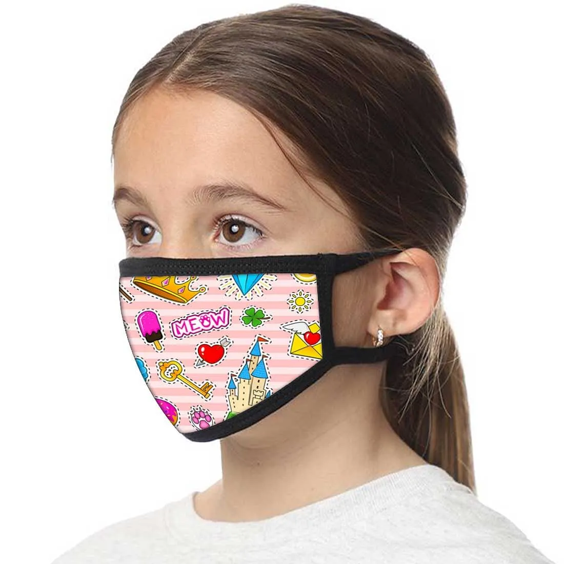 Kids Facemask - Set Of 2 -   Fun Icons