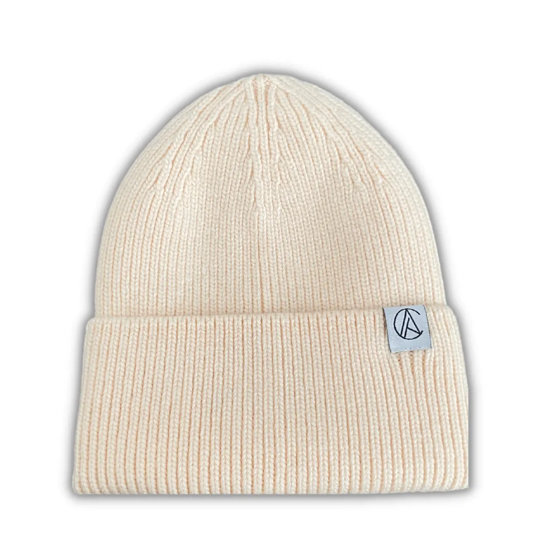 Linen Flat Knit Beanie