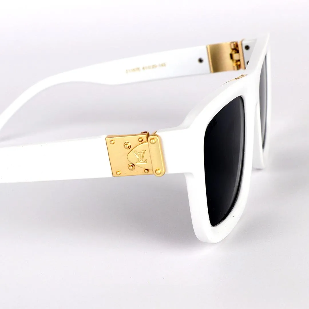 Louis Vuitton Classic Crested Gold White Sunglasses