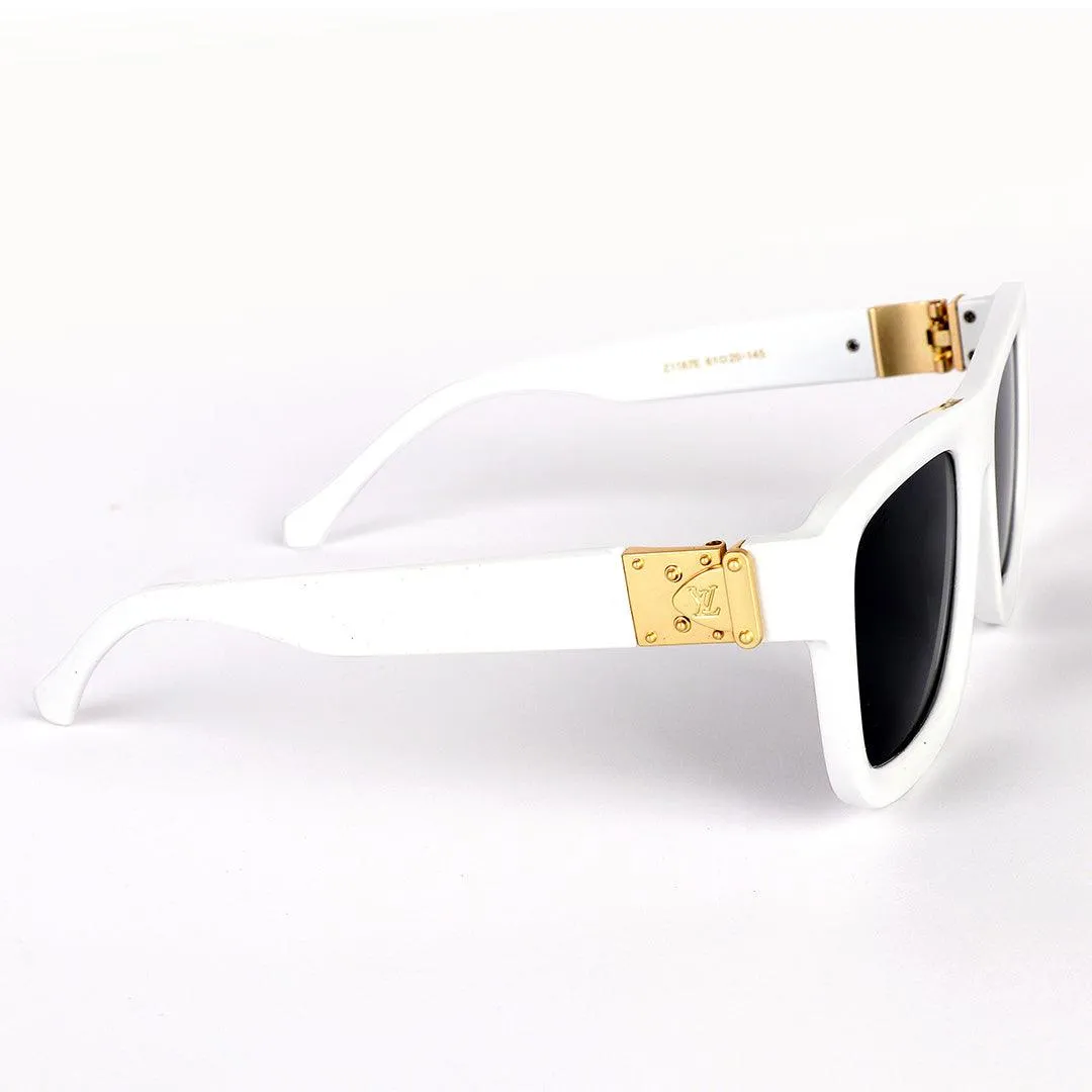 Louis Vuitton Classic Crested Gold White Sunglasses