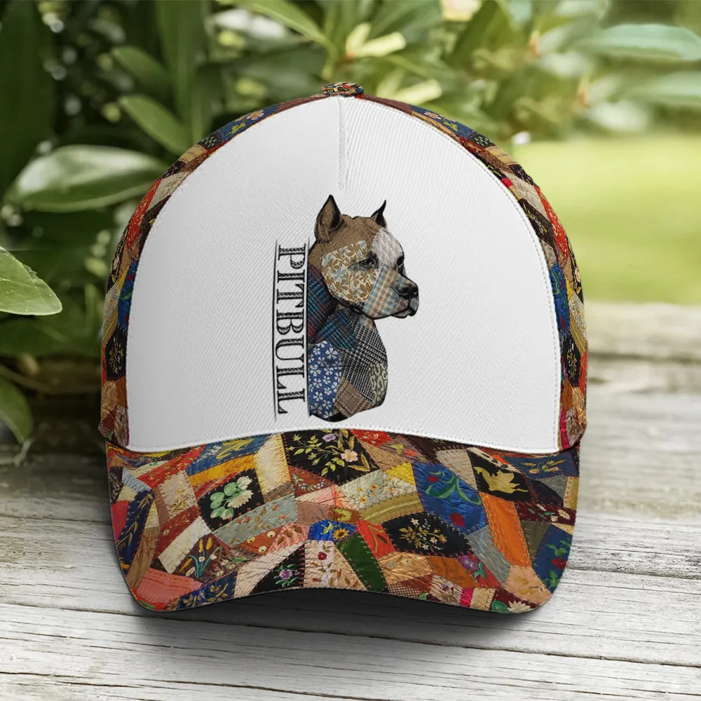 Love Pitbull Patchwork Style Baseball Cap Coolspod