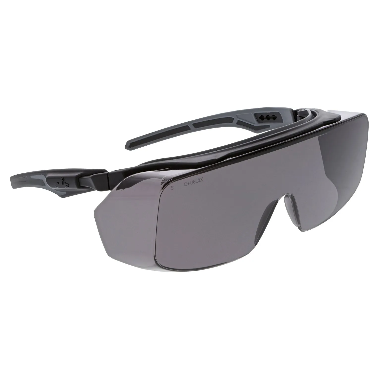 MCR Safety Klondike OTG Safety Glasses - Black Frame - Gray MAX6 Anti-Fog Lens - OG212PF