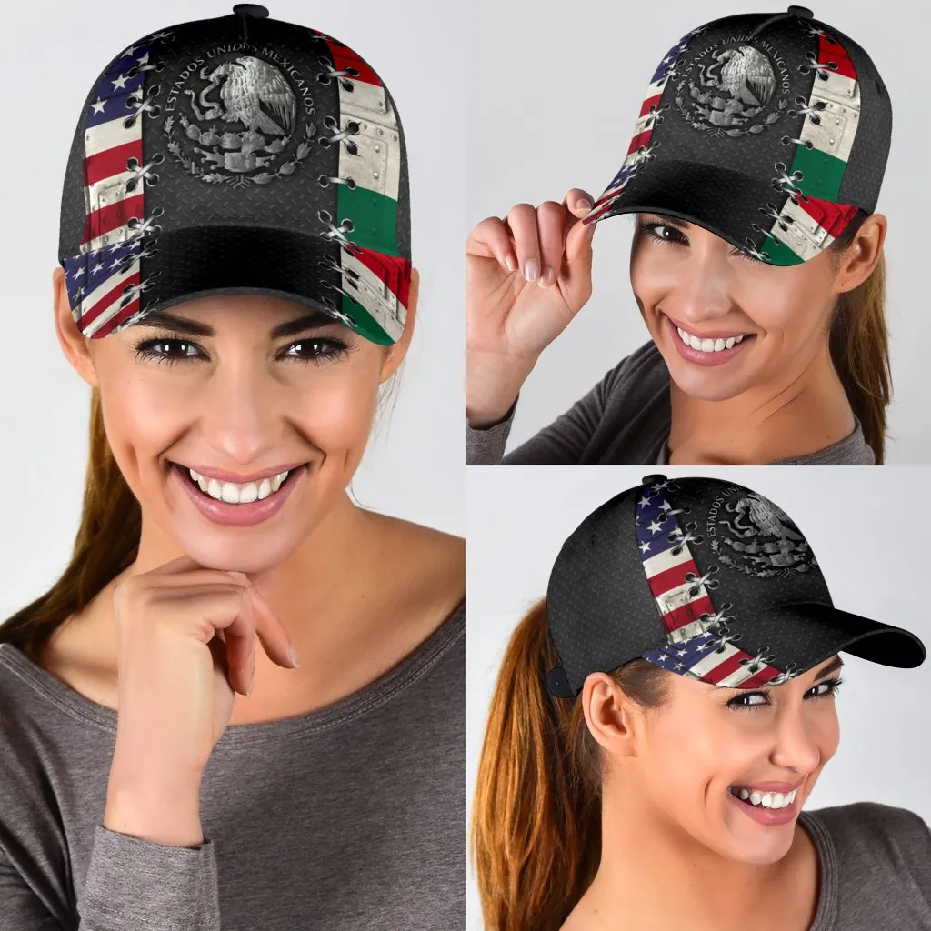 Mexican-American Full Printed Classic Cap Baseball Mexico-Usa Hat