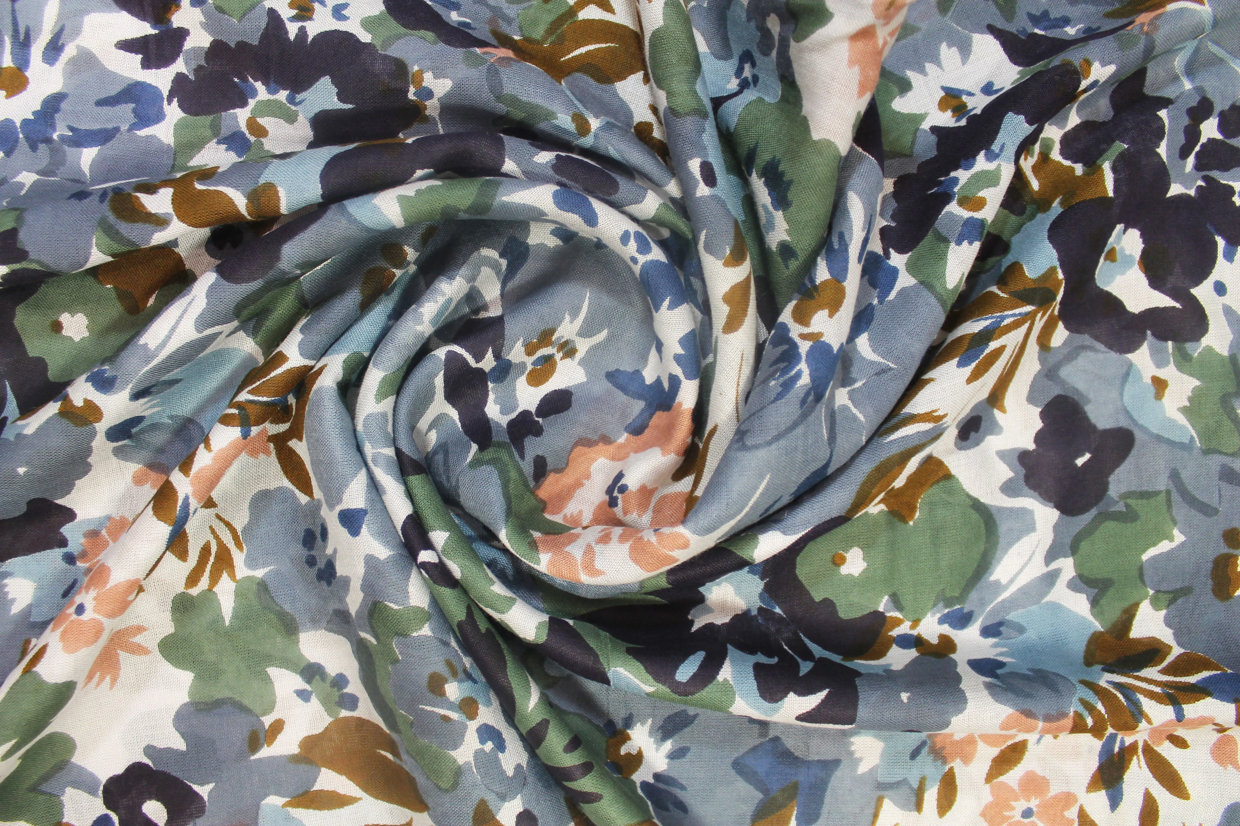 Modern Floral Fusion Scarf