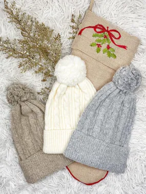 Neutral Knit Beanies