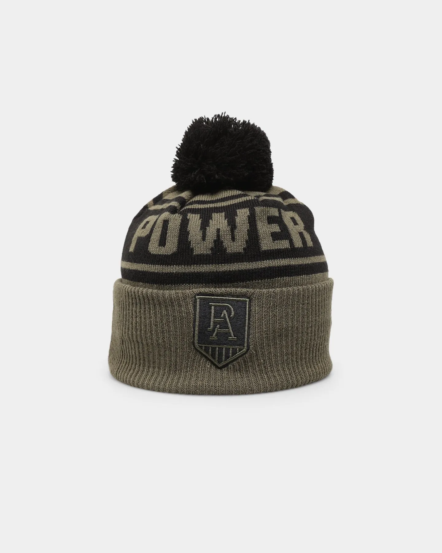 New Era Port Adelaide Power 'AFL '22 Olive' Pom Knit Beanie Green