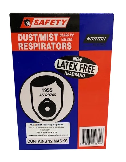 Norton Bear 1955 Dust Mist Respirator Class P2 with Valve Disposable 12 Pack