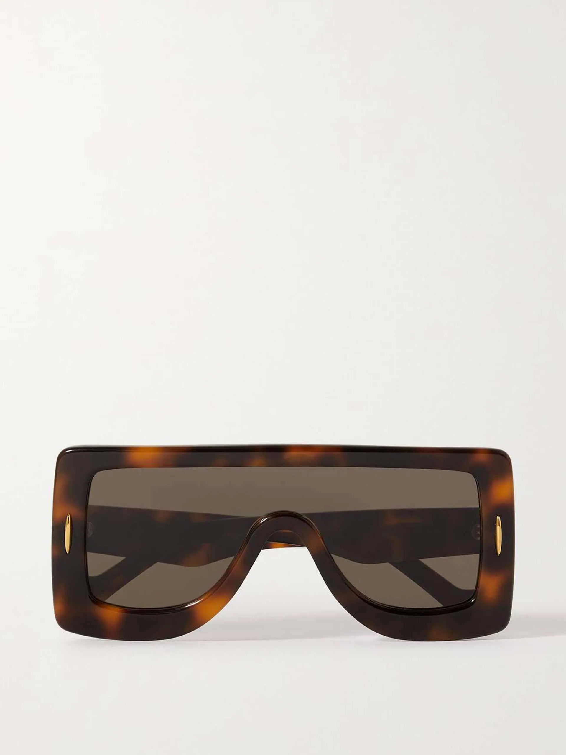 Oversized D-frame tortoiseshell acetate sunglasses