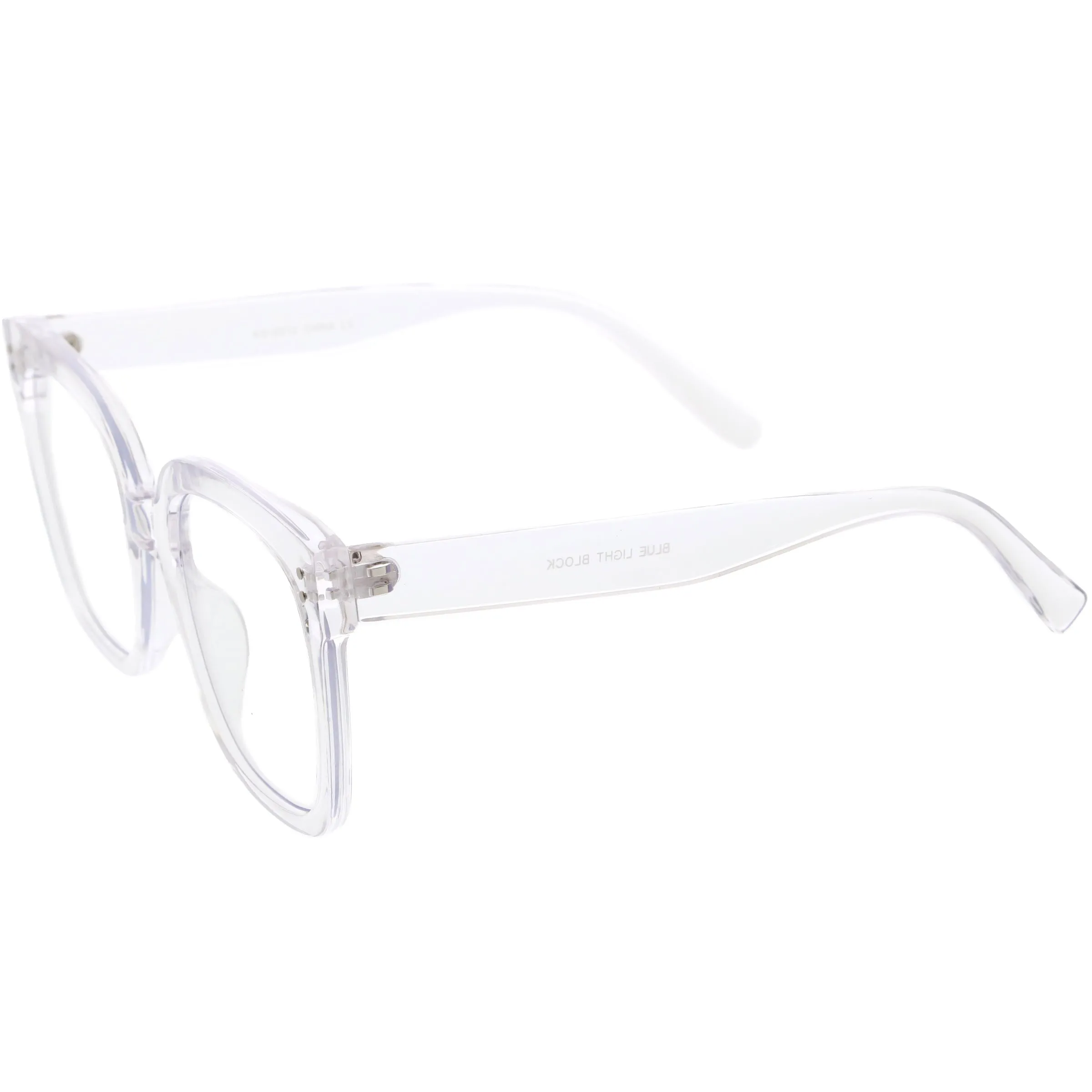 Oversized High Fashion Thick Rimmed Square Blue Light Glasses D292