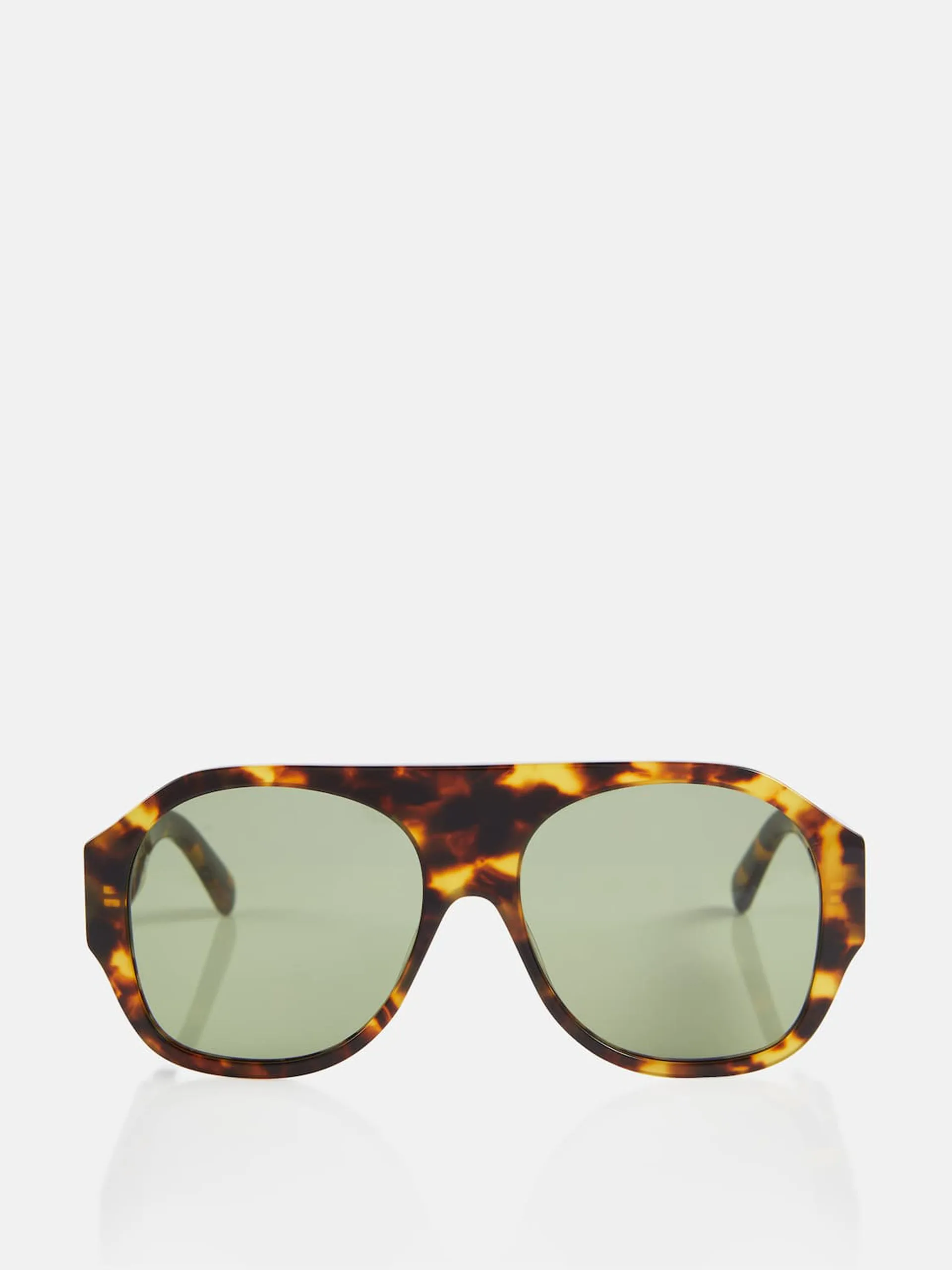 Oversized tortoiseshell round sunglasses