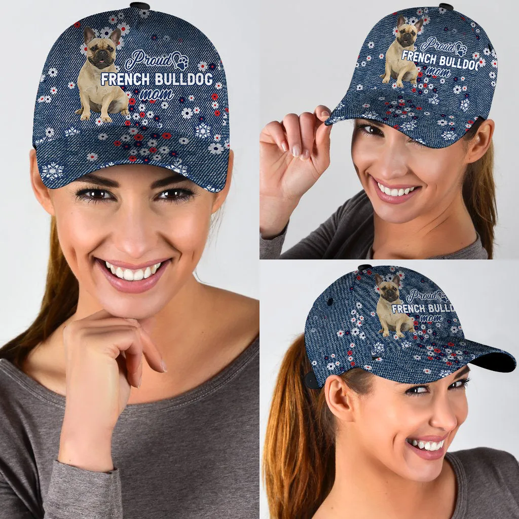 Personalized Baseball Cap With Pet Photo, French Bulldog Proud Mom Cap Hat For Pet Lover