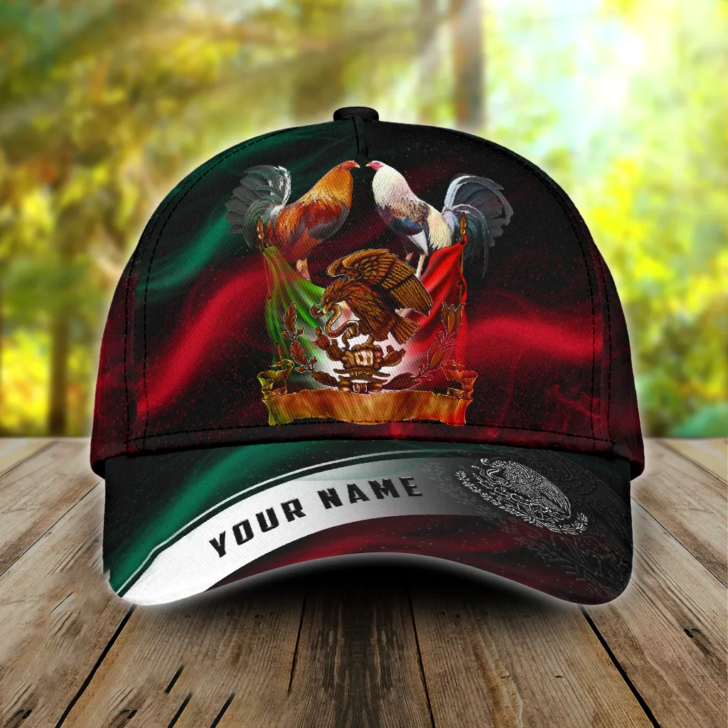 Personalized Mexico Rooster Smoke 3D Classic Cap Hat, Mexico Rooster Hat Cap For Chicken Lover, Rooster Gift