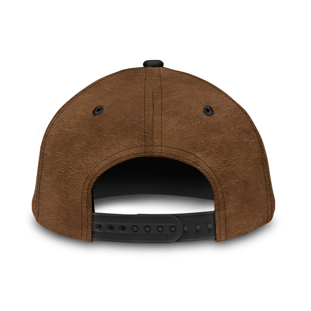 Personalized Name Carpenter Classic Cap Skull Brown Pattern