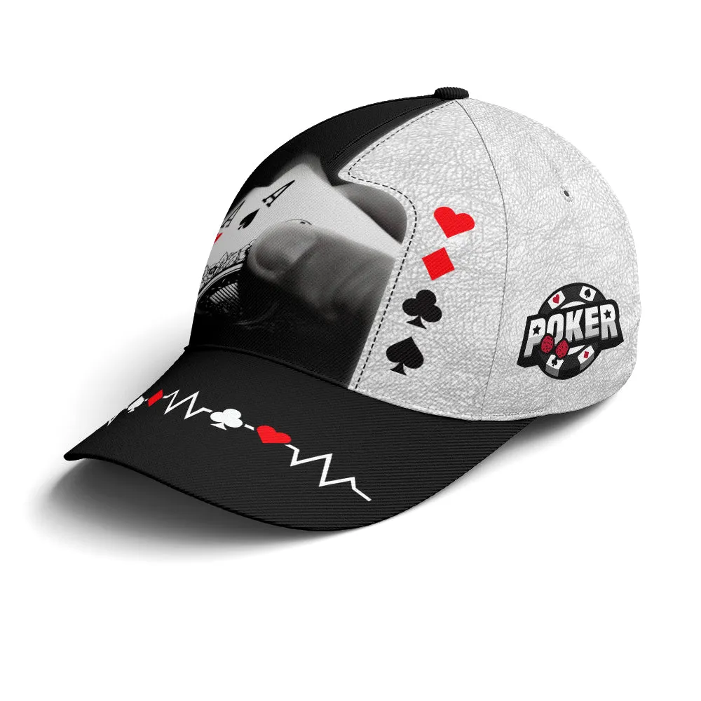 Poker The Aces Classic Leather Baseball Cap Coolspod