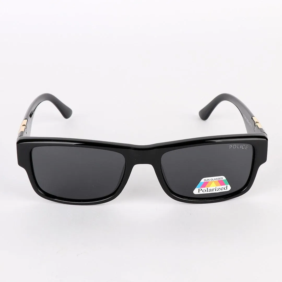 Police Polarized Gold Metal Black Sunglasses