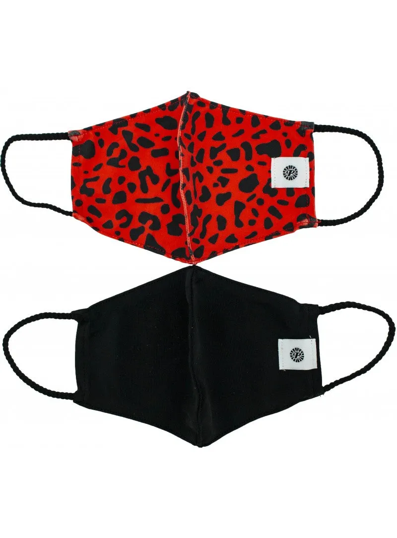 Pom Masks by Pomchies - Red Leopard / Solid Black