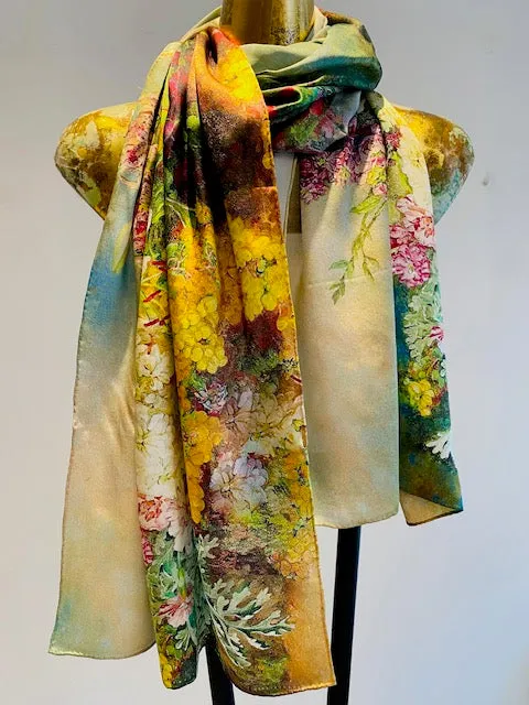 Printed Silk Scarves -  Winter Sale 50% Off - At checkout use code Winter50%