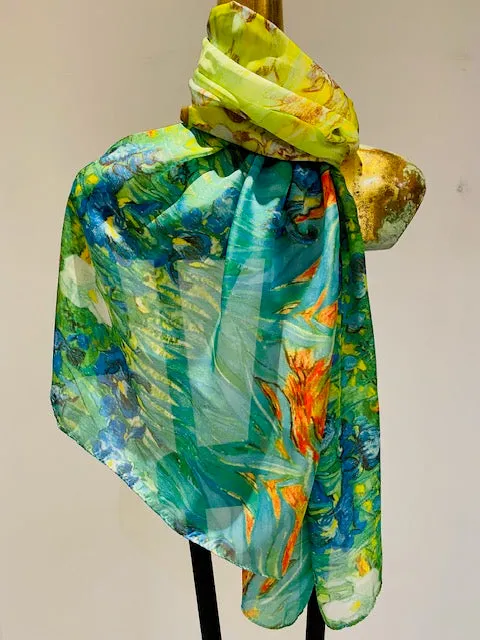 Printed Silk Scarves -  Winter Sale 50% Off - At checkout use code Winter50%