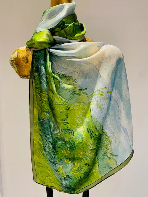 Printed Silk Scarves -  Winter Sale 50% Off - At checkout use code Winter50%