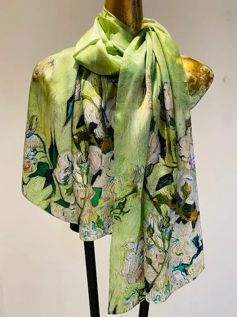 Printed Silk Scarves -  Winter Sale 50% Off - At checkout use code Winter50%