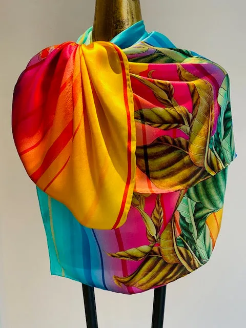 Printed Silk Scarves -  Winter Sale 50% Off - At checkout use code Winter50%