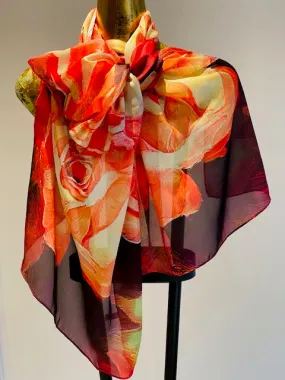 Printed Silk Scarves -  Winter Sale 50% Off - At checkout use code Winter50%