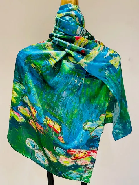 Printed Silk Scarves -  Winter Sale 50% Off - At checkout use code Winter50%