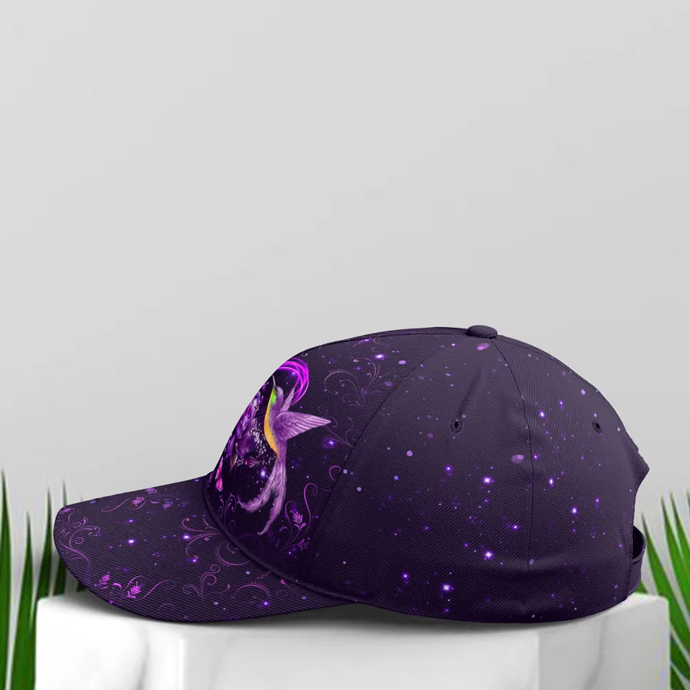 Purple Floral Couple Hummingbird Baseball Cap Coolspod