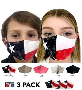 Reusable 2- Layer Cotton Face Masks- CHILD SIZE - 168C2183