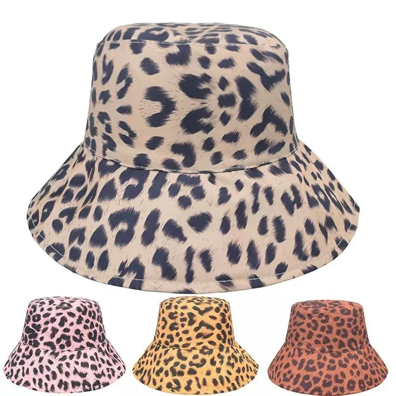 Reversible Leopard Bucket Hats.