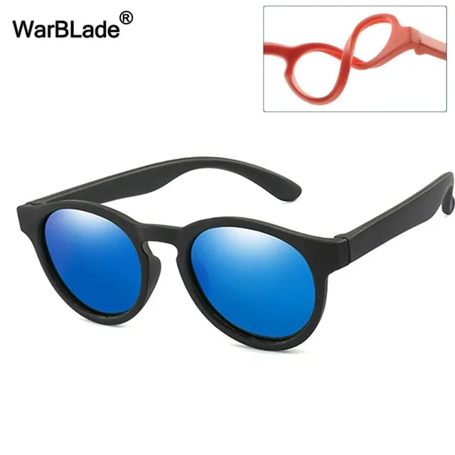 Round Polarized Kids Sunglasses Silicone Flexible Safety Children Sun Glasses Fashion Boys Girls Shades Eyewear UV400