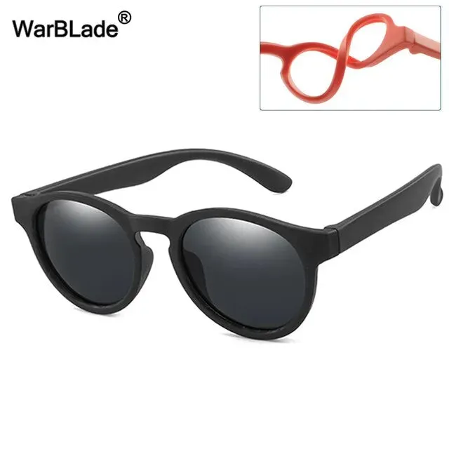 Round Polarized Kids Sunglasses Silicone Flexible Safety Children Sun Glasses Fashion Boys Girls Shades Eyewear UV400