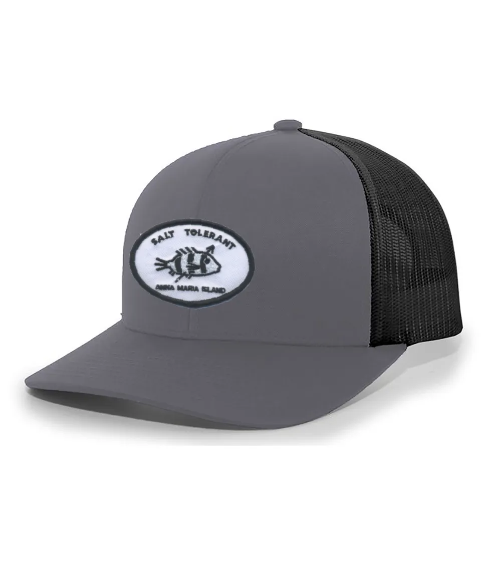 Salt Tolerant Trucker Hat - Black & Grey