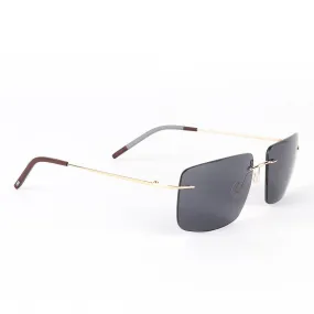 Silhouette Rimless Carbon Gold Hand Sunglasses