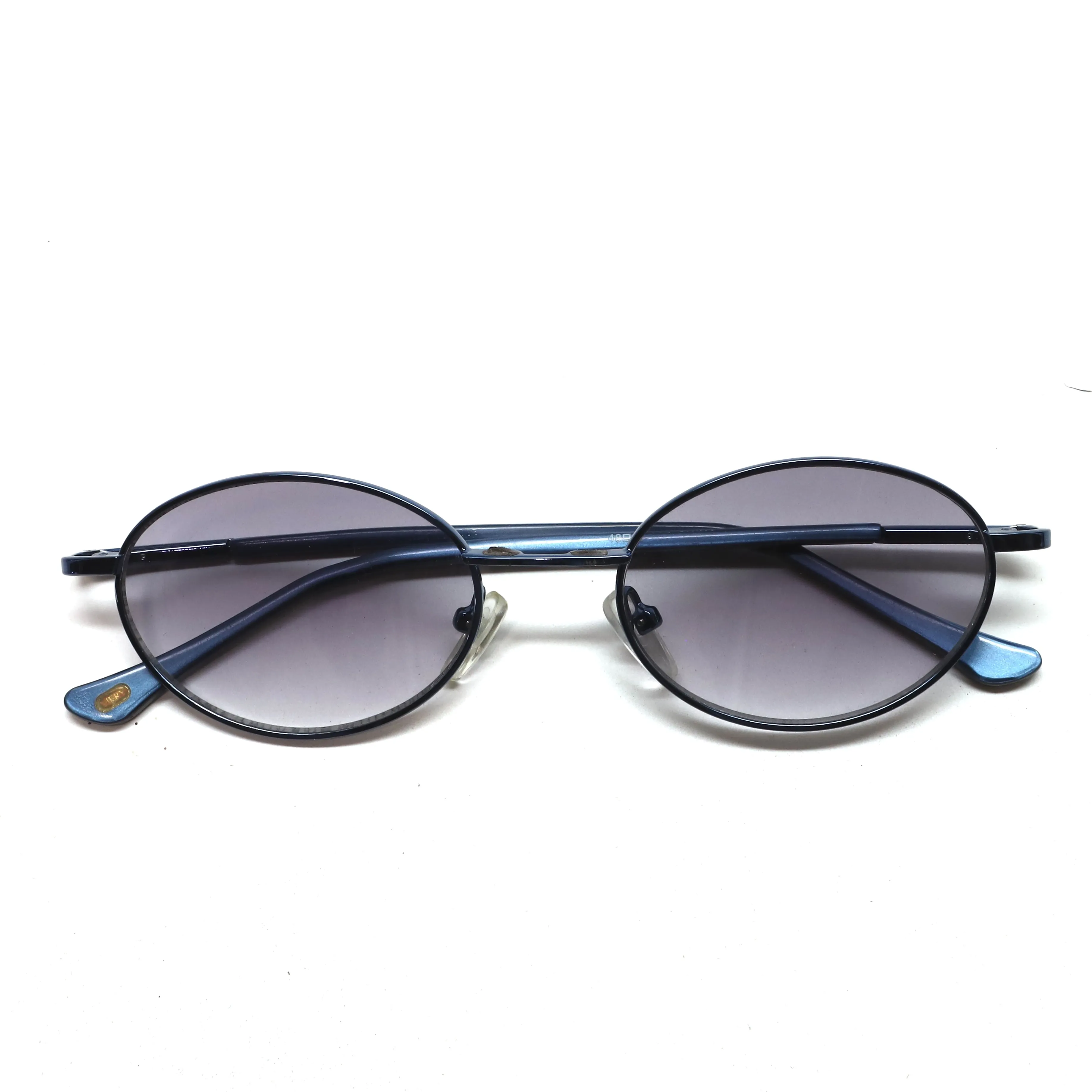 //Style 093// Small Size Mini 90s Deadstock Santa Fe Oval Sunglasses - Blue )