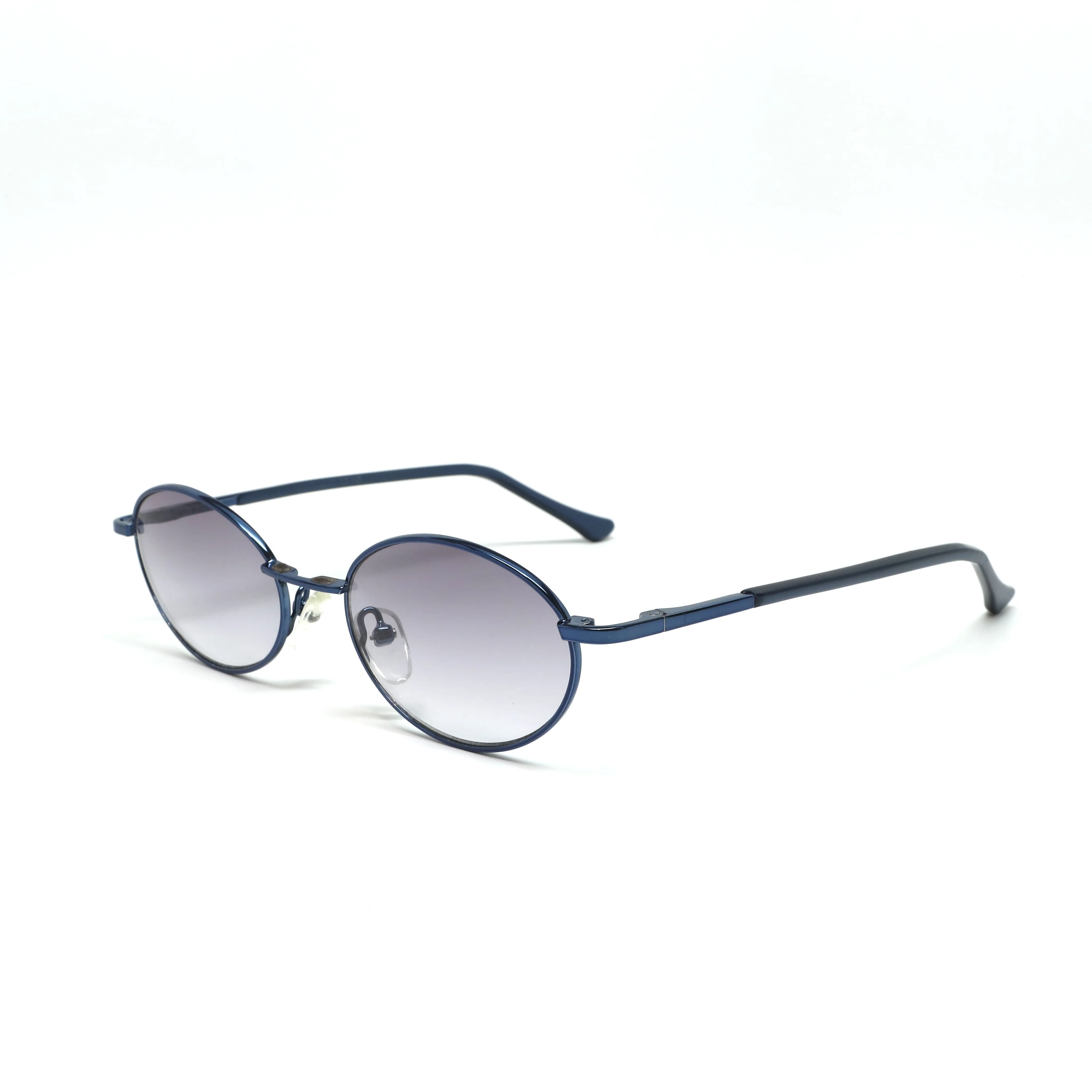 //Style 093// Small Size Mini 90s Deadstock Santa Fe Oval Sunglasses - Blue )