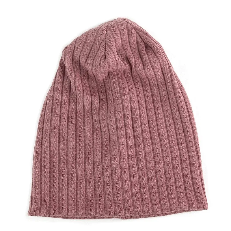 Stylish Women's Decorative Pattern Stripes Soft Beanie - SF1658