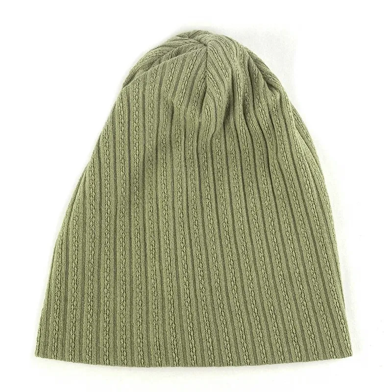 Stylish Women's Decorative Pattern Stripes Soft Beanie - SF1658