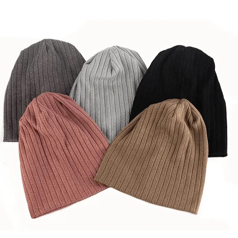 Stylish Women's Decorative Pattern Stripes Soft Beanie - SF1658